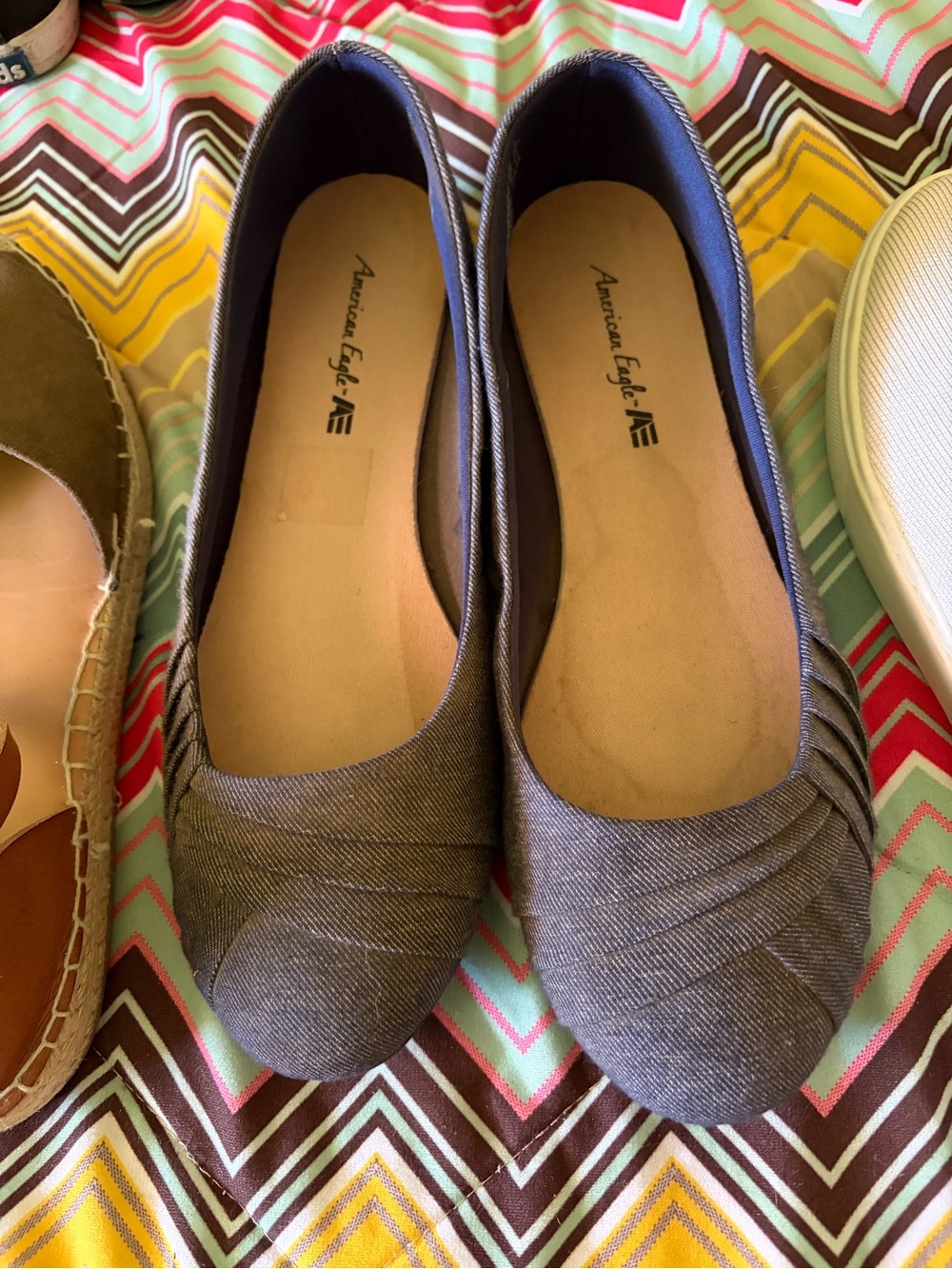 American Eagle Outfitters Blue Jean color Ballet Flats